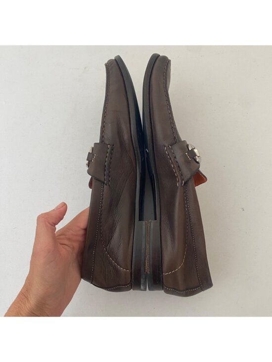 Santoni Italy Loafers Shoes Horsebit Brown main image 9